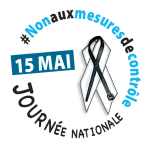 Logo 15 mai journée nationale non aux mesures de contrôle